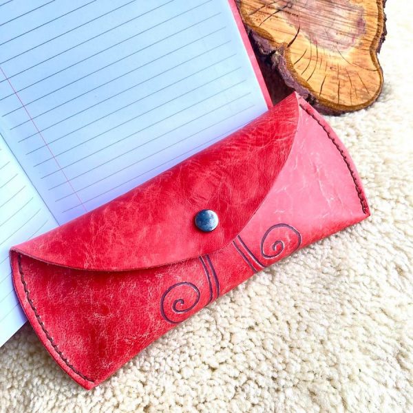 Red Leather Glasses case