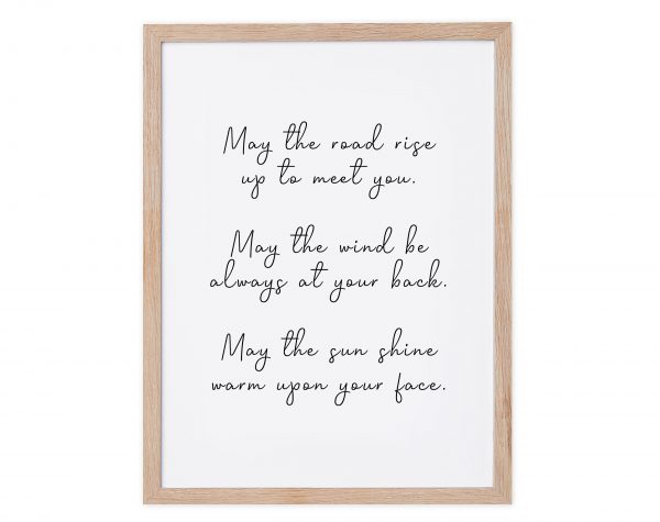 Traditional Irish Blessing Print