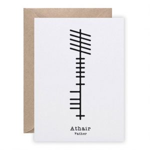 Ogham Fathers Day Card
