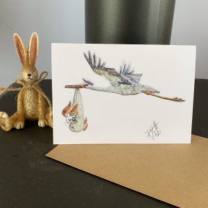 Stork and Bunny Card