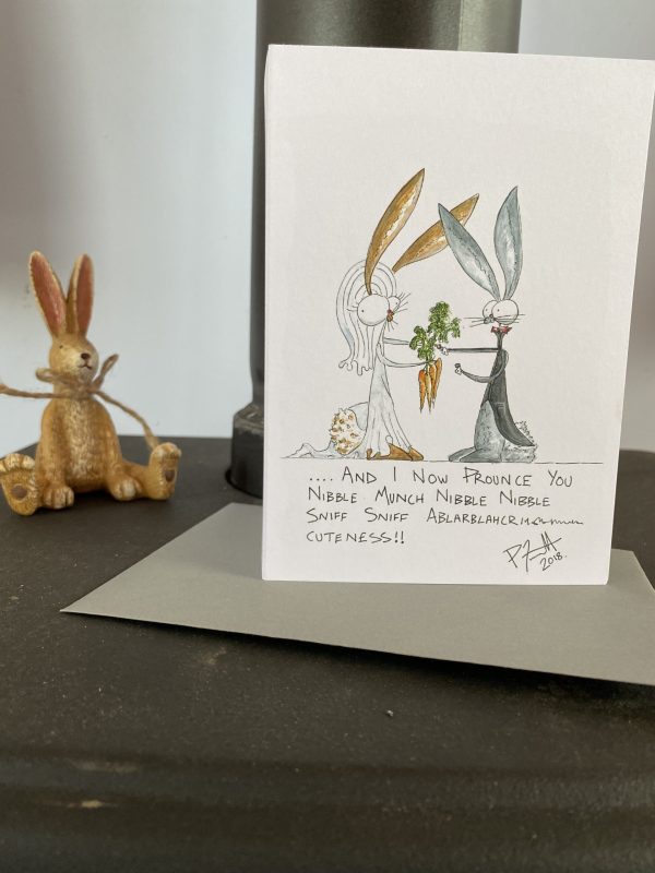 Wedding bunnies card
