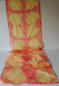 Orange silk itajamie scarf