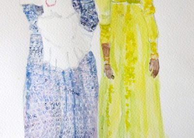two Namibian Women Watercolours