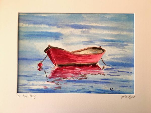 Red Boat Watercolour