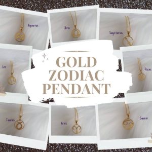 Sign of the Zodiac 24k Gold Plated Sterling Silver Pendants