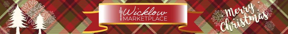 Wicklow Marketplace christmas banner tartan background