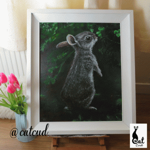 Rabbit Acrylic painting