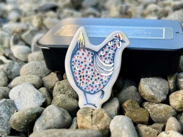 Red Hen Brooch