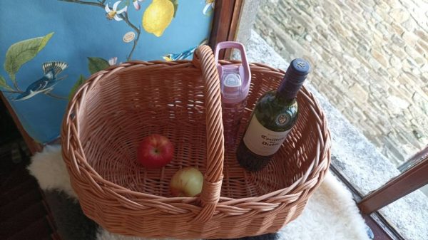 Medium size wicker basket, shopping basket,car basket - Image 2