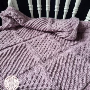 Rose Handknit Baby Blanket