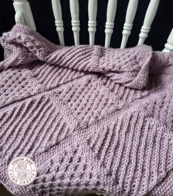 Rose Handknit Baby Blanket