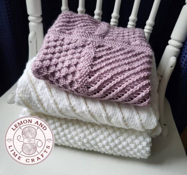 Rose Handknit Blanket - Image 3