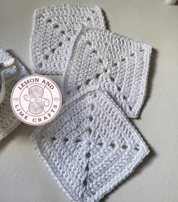 Coaster Set of 4 White