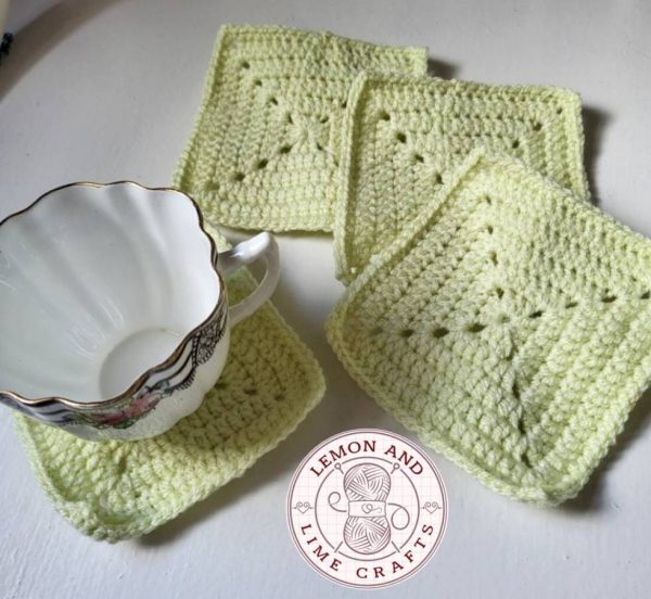 Coaster Set of 4 Mint Green