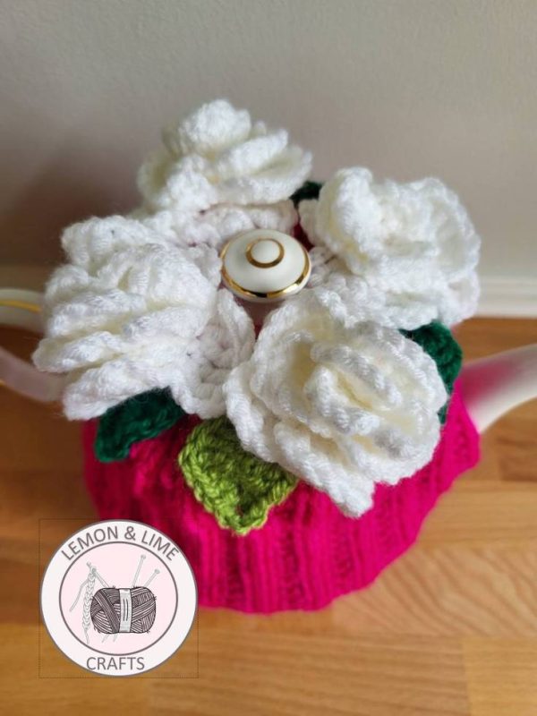 Rose Knit Tea Cosy - Image 4