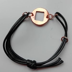 Leather and copper handmade bracelet