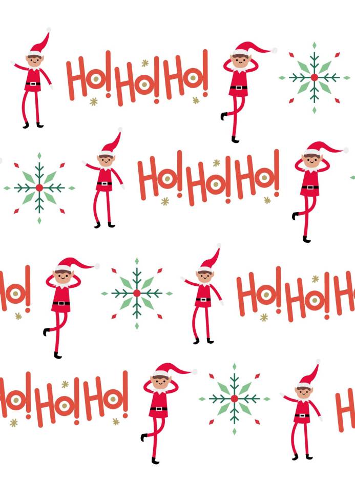 🎄 Elf Christmas Wrapping Paper – Printable A4 Design | Wicklow Artist