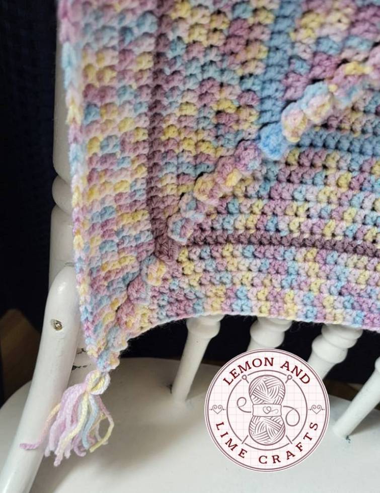 Pastel Crochet Baby Blanket - Image 2