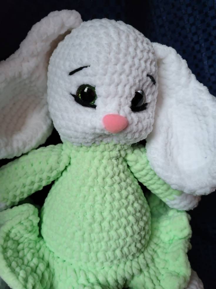 Green Bunny Handmade Amigurami - Image 2