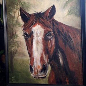 The Horse by the Lake — Original Acrylic Horse Painting