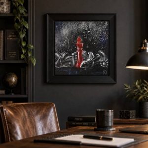 The Weight of the Crown — Original Chess Painting