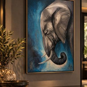A Quiet Elephant — Original Textured Acrylic Painting